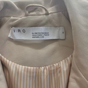 IRO leather jacket ivory size 34